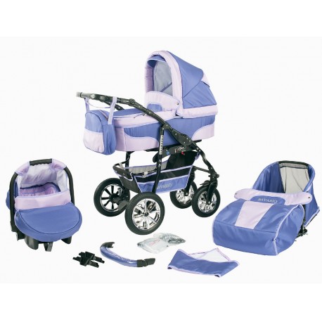 Wózek dziecięcy Bavario " + " (fiolet + jasny fiolet)