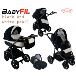 Wózek dziecięcy Krasnal BabyFIL ( czarny + biały )