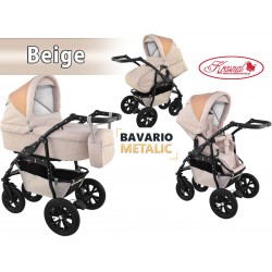 Wózek dziecięcy Krasnal BAVARIO metalic [beżowy]