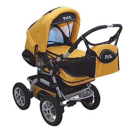 Wózek dziecięcy Peix 01 (żółty + czarny)