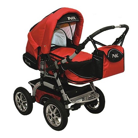 Wózek dziecięcy Peix 05 (czerwony + czarny)