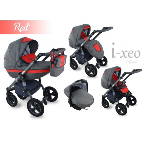 Wózek dziecięcy Krasnal i-xeo (czerwony) 3w1