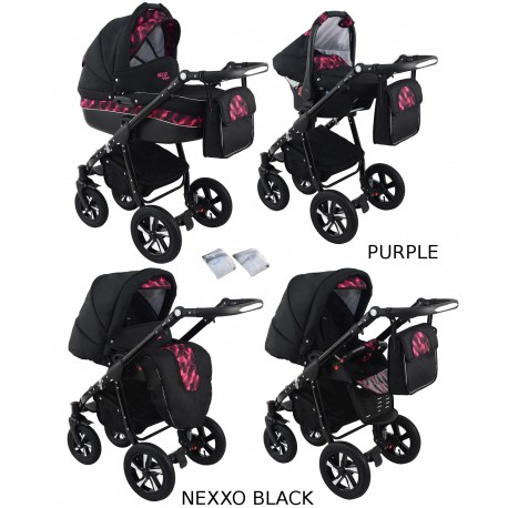 Wózek dziecięcy Krasnal NEXXO black [purpura]