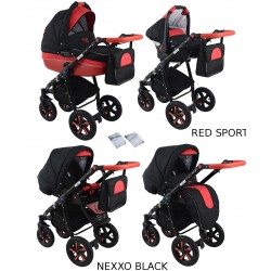 Wózek dziecięcy Krasnal NEXXO black [czarny+czerwony]